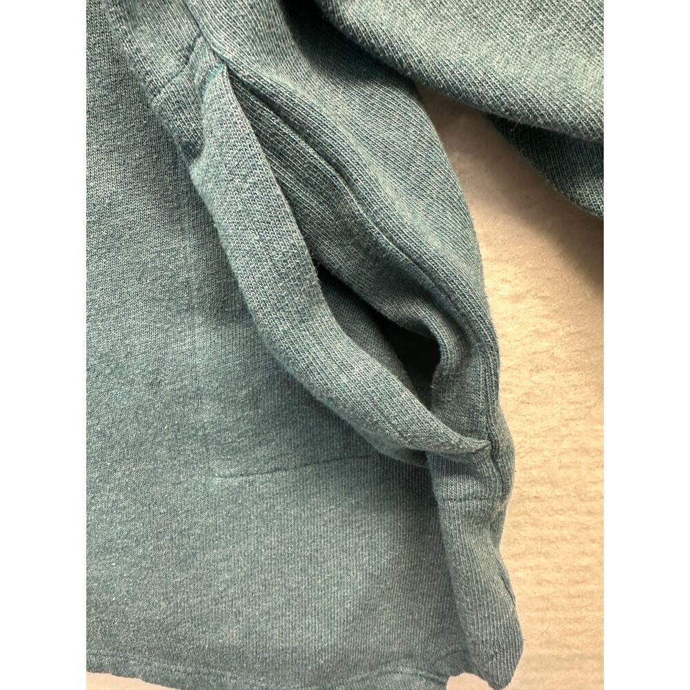 Pure Jill Teal Blue Cowl Neck Oversized Poncho Sweater XL Petite Pockets Knit - Picture 5 of 8